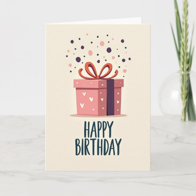 Pastel Birthday Box Card (Front)