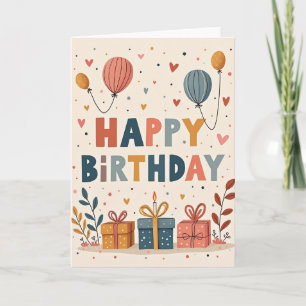Pastel Birthday Confetti Card