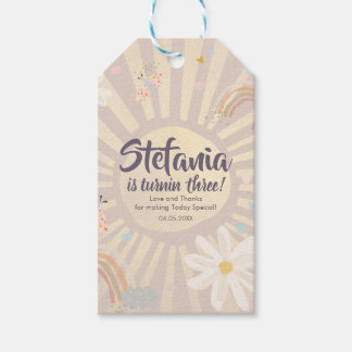 Pastel Birthday Girl Pink Thank You  Gift Tags