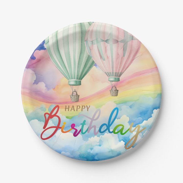 Pastel Birthday  Paper Plate (Front)