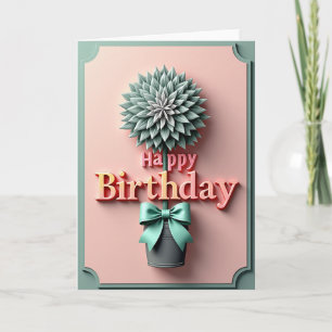 Pastel Birthday Topiary Card