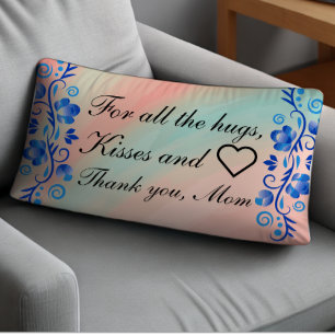 Pastel Bliss Personalised Message For Mum Lumbar Cushion