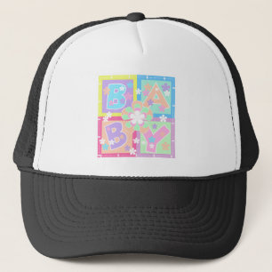 Pastel Blocks Baby Trucker Hat