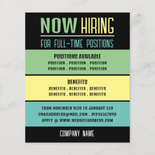 Pastel Blocks Job Vacancy Recruitment Advertising Flyer