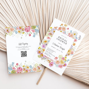Pastel Bloom Floral Bridal Shower Invitation
