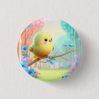 Pastel Bloom Keychain — Floral Charm for Bags & Ke 3 Cm Round Badge