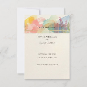 Pastel Bloom Save the Date Card