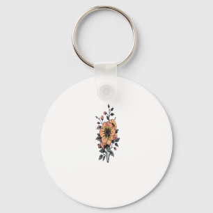 Pastel Bloom Sticker Key Ring