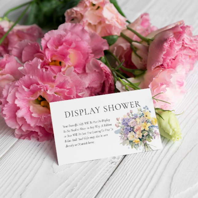PASTEL BLOOMING WILDFLOWERS  DISPLAY SHOWER  ENCLOSURE CARD (Creator Uploaded)