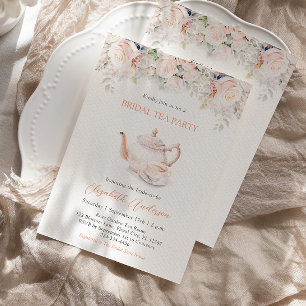 Pastel Blooms Bridal Tea Party Invitation