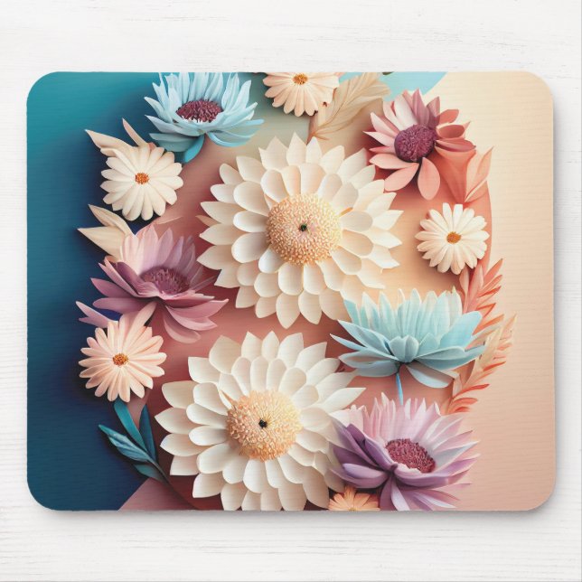 Pastel Blooms  Mouse Mat (Front)
