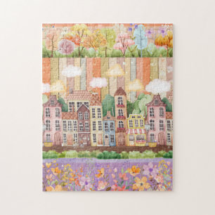 Pastel Blooms Neighbourhood Jigsaw Puzzle
