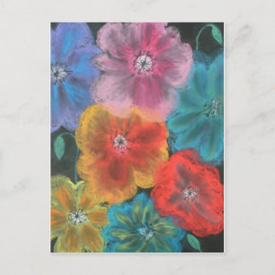 pastel blooms postcard