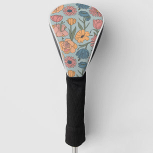 Pastel Blooms: Roses, Daisies, and Tulips Golf Head Cover