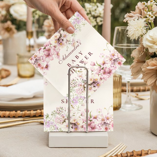 Pastel Blossom Baby Shower Napkin (Creator Uploaded)