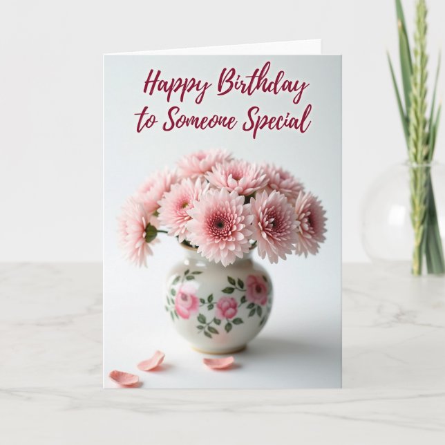 Pastel Blossom Birthday Card (Front)