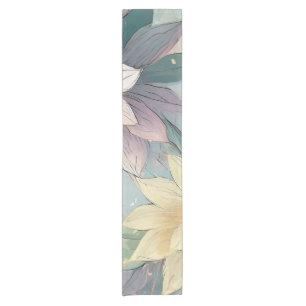 Pastel Blossom Burst: Floral Explosion Pattern Short Table Runner