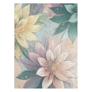 Pastel Blossom Burst: Floral Explosion Pattern Tablecloth