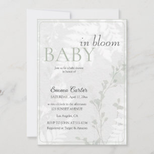 Pastel Blossoms Floral Print Baby in Bloom Invitation