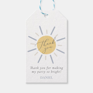 Pastel Blue 1st Trip Around the Sun Gift Tags
