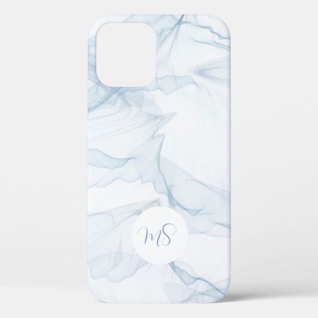 Pastel Blue Abstract Apple Samsung Phone Case (Back)