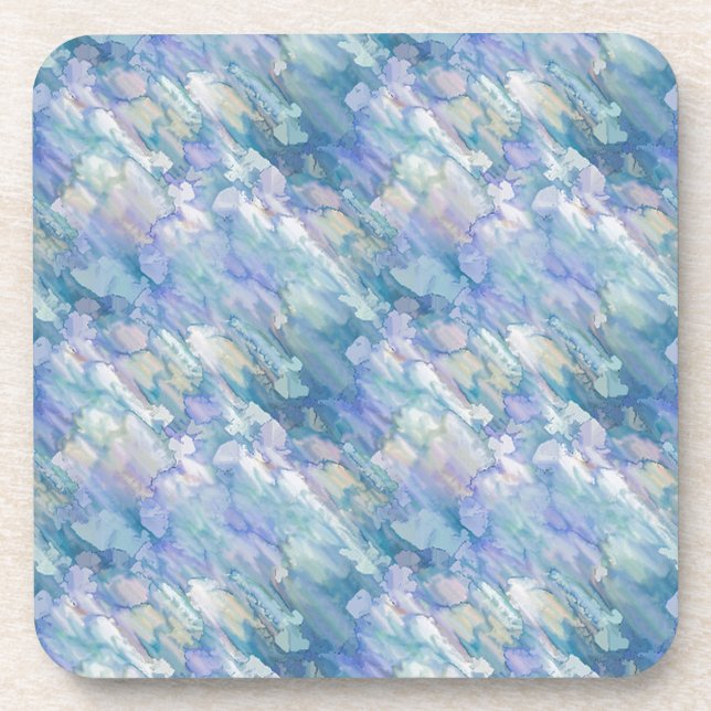 Pastel Blue Abstraction Coaster (Front)