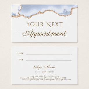 pastel blue Agate Appointment Card