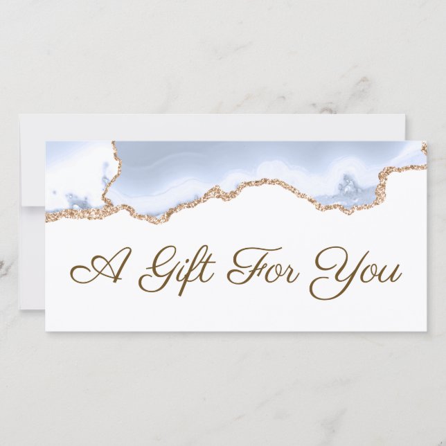 pastel blue agate gift certificate (Front)