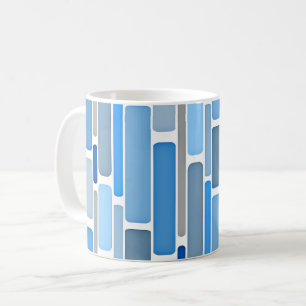 Pastel Blue and Grey Pattern, Coffee Mug