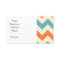 Pastel Blue and Orange Chevron Stripes
