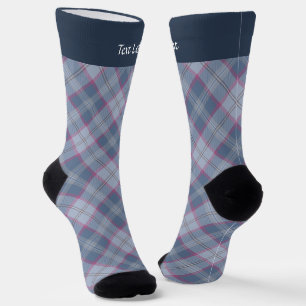 Pastel Blue and Pink Tartan Socks
