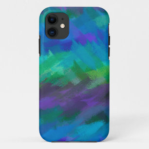 Pastel Blue and Purple Abstract iPhone 11 Case