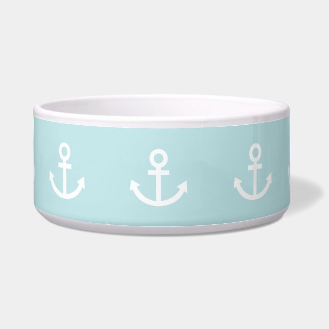 Pastel Blue and White Anchor Pattern (Front)