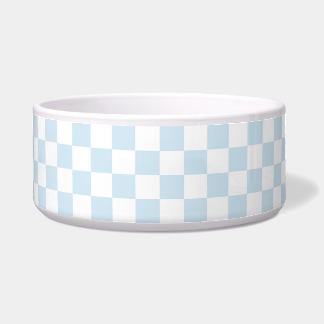 Pastel Blue and White Chequerboard (Front)