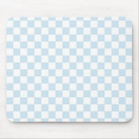 Pastel Blue and White Chequerboard