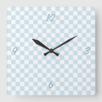 Pastel Blue and White Chequerboard