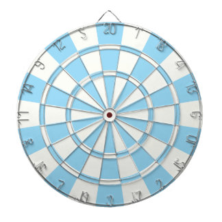 Pastel Blue And White Dartboard