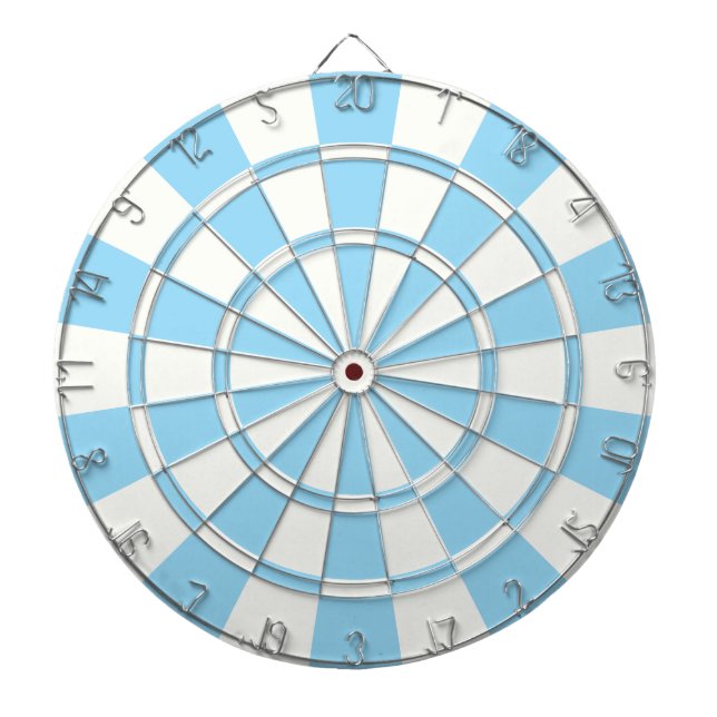 Pastel Blue And White Dartboard (Front)