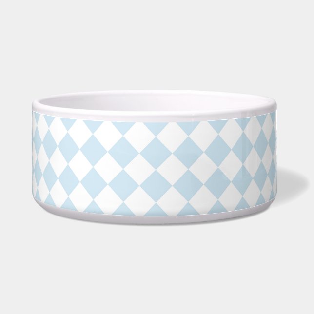 Pastel Blue and White Diamond Chequered Pattern (Front)