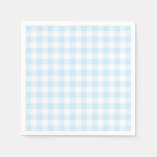 Pastel Blue and White Gingham Napkin