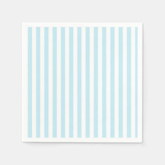 Pastel Blue and White Striped Paper napkin