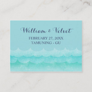 Pastel Blue At Sea Nautical Wedding Place Cards