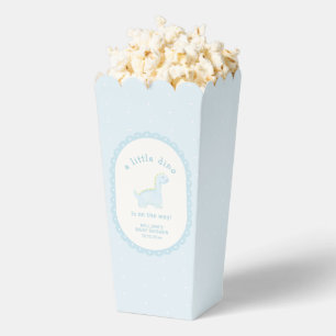 Pastel Blue Boy Dinosaur Popcorn Baby Shower Favour Box