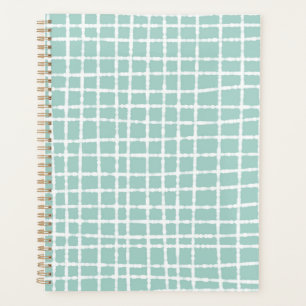 Pastel Blue Check Pattern Soft and Stylish Planner