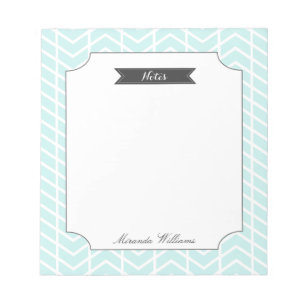 Pastel Blue Chevron Notepad