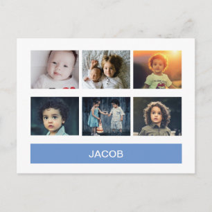 Pastel Blue Custom Photo – Personalised Postcard