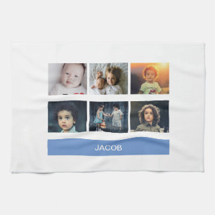 Pastel Blue Custom Photo – Personalised Tea Towel