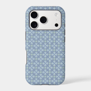 Pastel blue floral abstract repeat