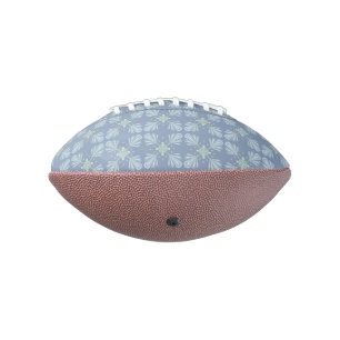 Pastel blue floral abstract repeat american football