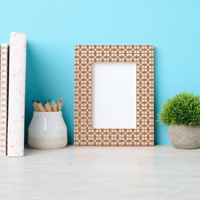 Pastel blue floral abstract repeat  etched frames (Front)
